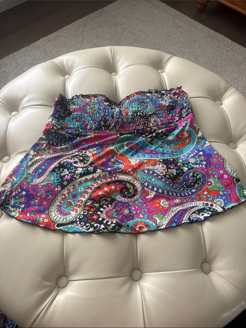 Women’s paisley swim top
